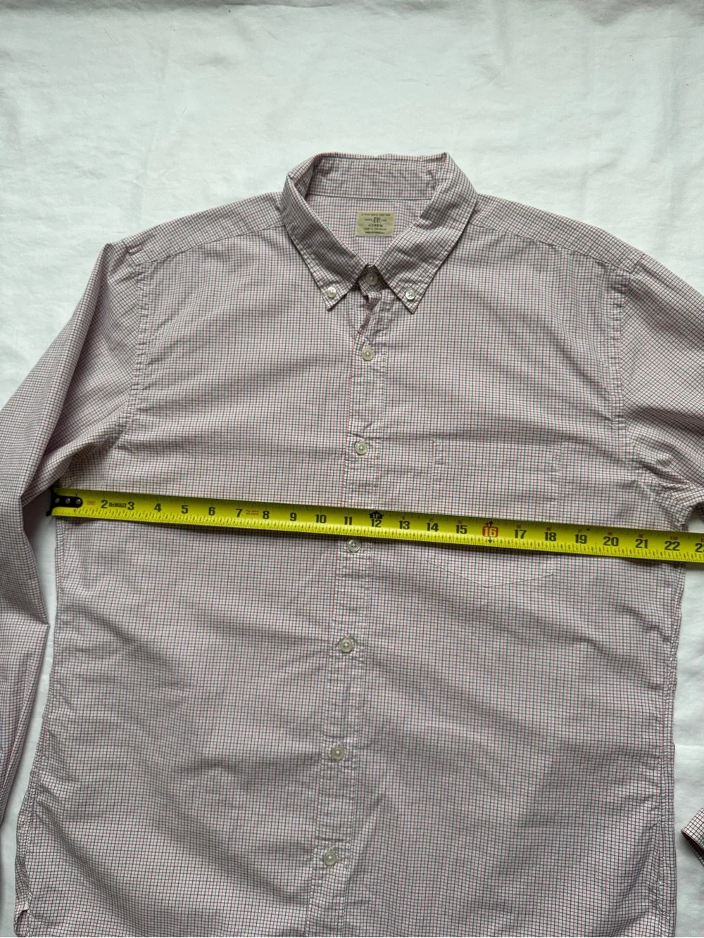 J. Crew Men's Button-Down Check Shirt in Light Lavender and White